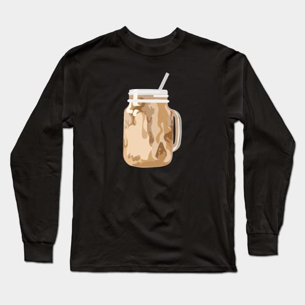 Mason Jar Iced Coffee Long Sleeve T-Shirt by ShayliKipnis